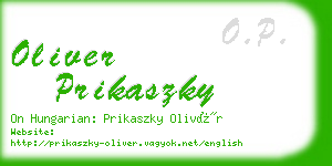 oliver prikaszky business card